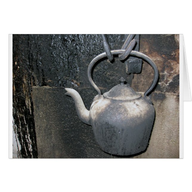 Gamle Irish Kettle Hälsningskort (Framsidan Horizontal)
