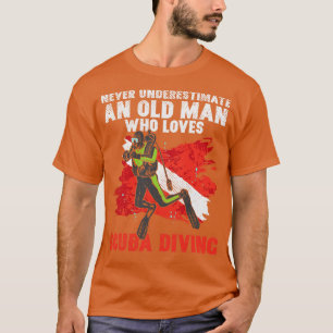 Gamle man Diver Diver Diving 3 T Shirt