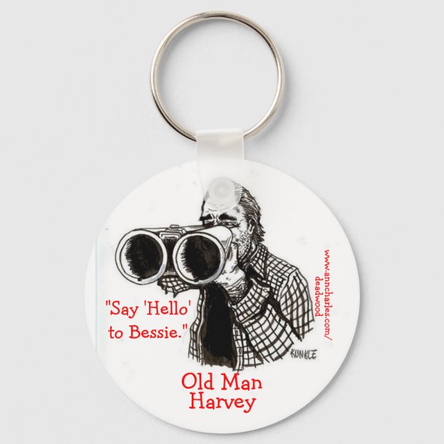 Gamle man Harvey - Ann Charles' Deadwood Keychain Nyckelring (Framsida)