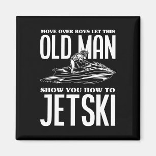 Gamle man How to Jetski Jet-ski Jet Skiing Jet Ski Magnet