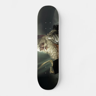 Gamle man Jultomten läser sin lista Mini Skateboard Bräda 18,5 Cm