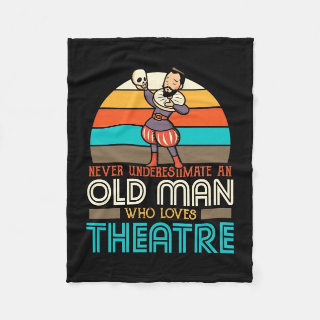 Gamle man som Kärlek Theater Fleecefilt (Framsidan)