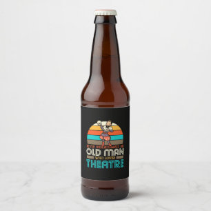 Gamle man som Kärlek Theater Ölflaska Etikett