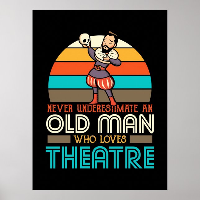 Gamle man som Kärlek Theater Poster (Framsidan)