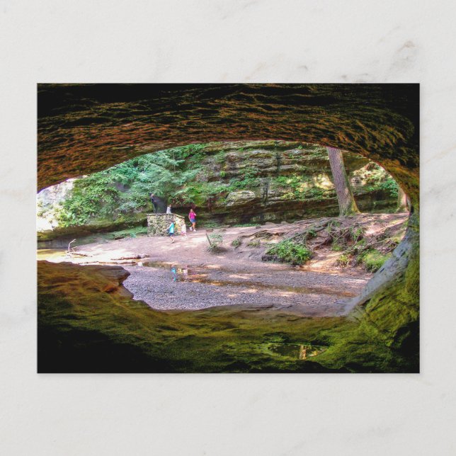 Gamle mans grotta, Hocking Backe State Park, Ohio Vykort (Framsida)