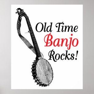 Gamle Time Banjo Poster