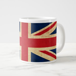 Gamle Vintage Grunge United Kingdom Flagga Union J Jumbo Mugg