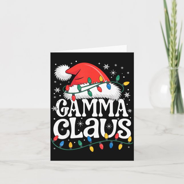 Gamma Claus Funny Xmas Christmas Grandma Holiday S Kort (Framsida)