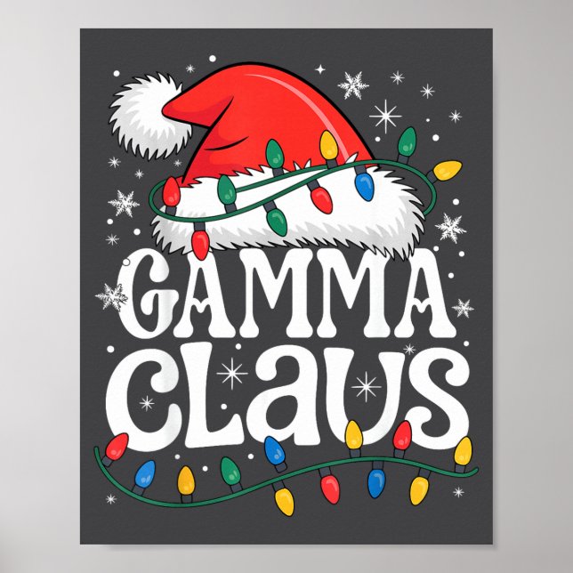 Gamma Claus Funny Xmas Christmas Grandma Holiday S Poster (Framsidan)