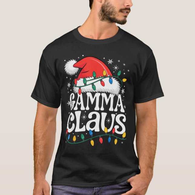 Gamma Claus Funny Xmas Christmas Grandma Holiday S T Shirt (Framsida)