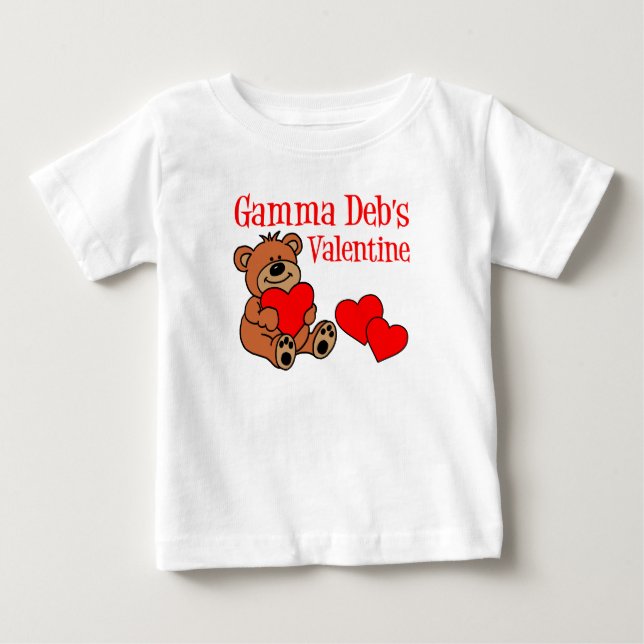 Gamma Debs Anpassningsbar Valentine Baby T-Shirt (Framsida)
