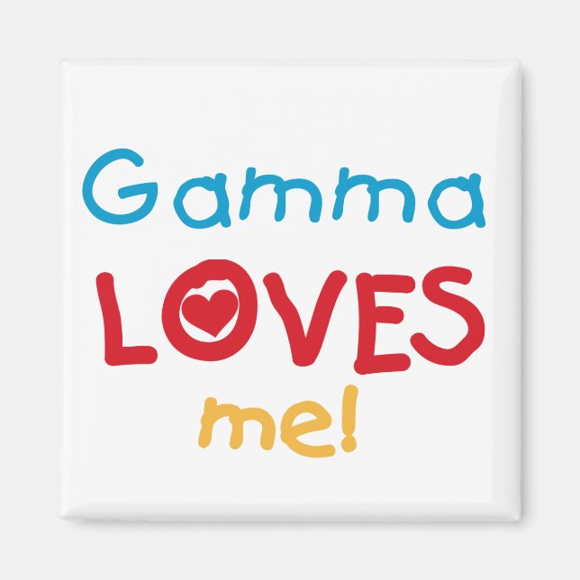 Gamma Kärlek Me T-shirts och presenter Magnet (Framsidan)