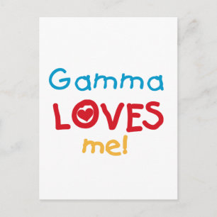 Gamma Kärlek Me T-shirts och presenter Vykort