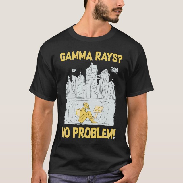 Gamma Rays Nuclear Ingenjör T Shirt (Framsida)