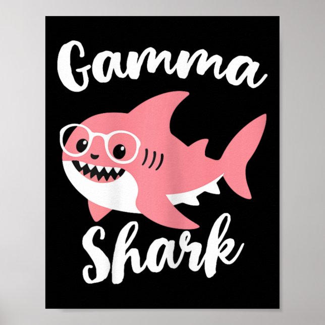 Gamma Shark Mors dag Grandma Funny Poster (Framsidan)