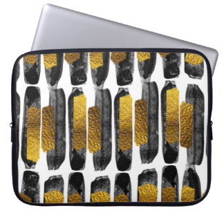 Gammad konst: Abstrakten Black & Guld Laptop Fodral