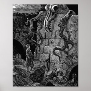 Gammad monster av Gustave Dore Poster
