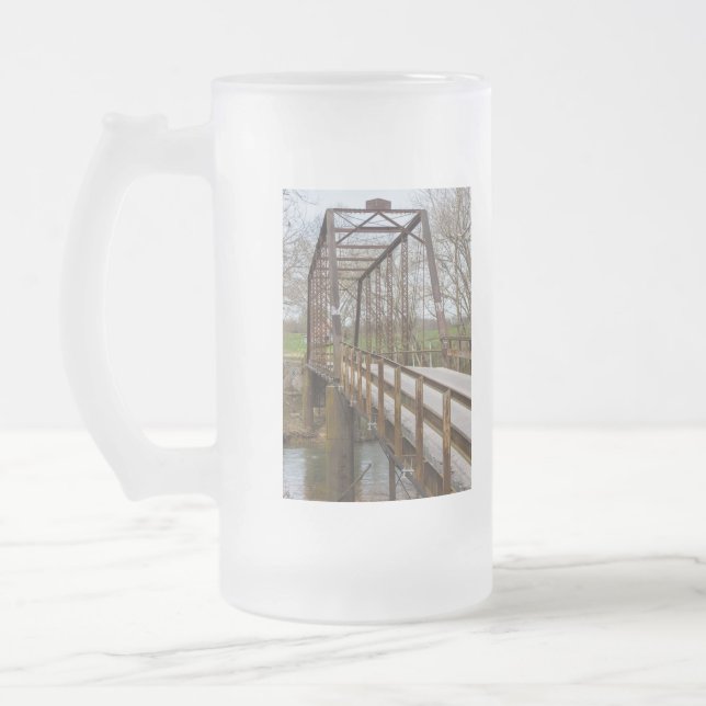 Gammal 1912-Gröntens brygga Frostat Ölglas (Vänster)