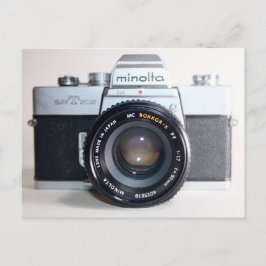 Gammal 35 mm Minolta kamerapostkort Vykort