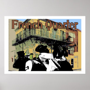 Gammal absinit House Brass Band, Fransk Quarter, N Poster