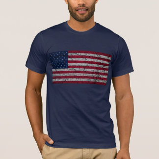 Gammal amerikanska flaggan t-shirt