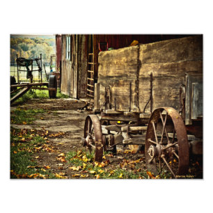 Gammal Amish vagn Fototryck
