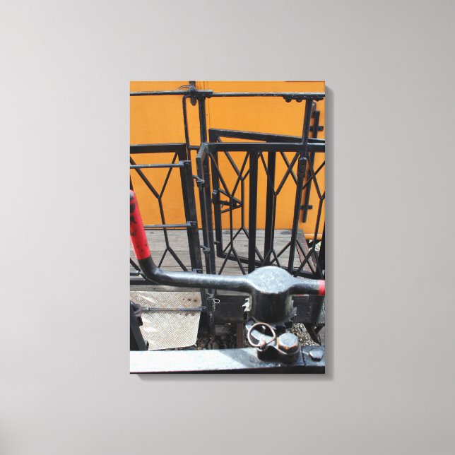 Gammal ånga Tåg Le Mastrou Wagon Crank Canvas (Framsida)