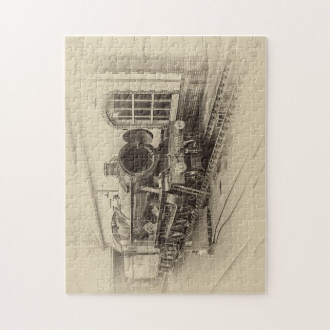 gammal ånga tåg pussel (Vertikal)