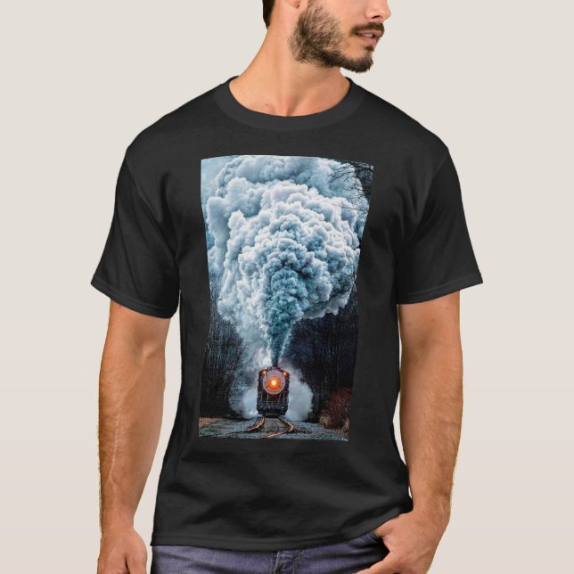 Gammal ånga tåg T-shirt (Framsida)