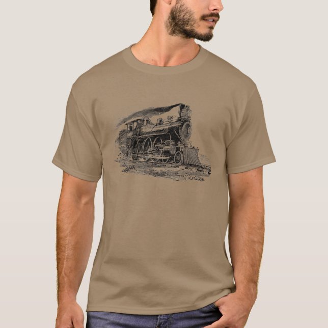 Gammal ångalokomotiv t shirt (Framsida)