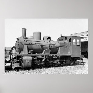 Gammal ångmotor med smalspalage 157-5674 poster