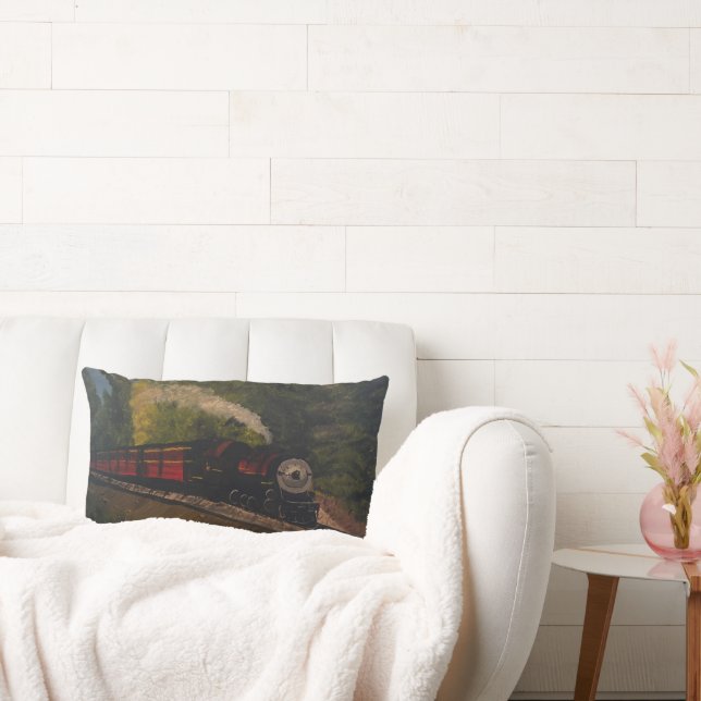 Gammal ångmotor, original av Gary Poling Lumbarkudde (Soffa)