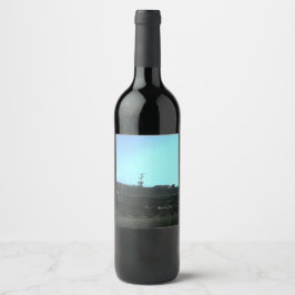 Gammal ångtåg vinflaska etikett