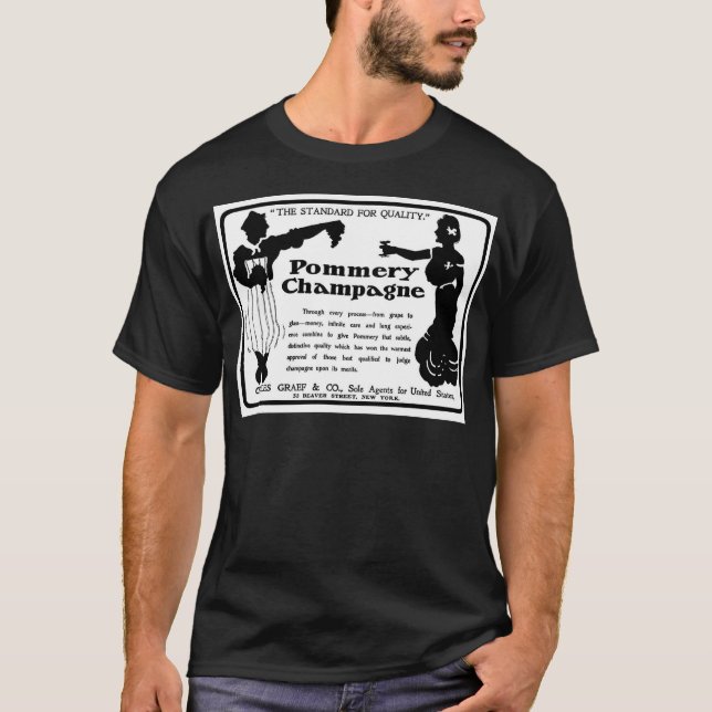 Gammal annonsPommery champagne T-shirt (Framsida)