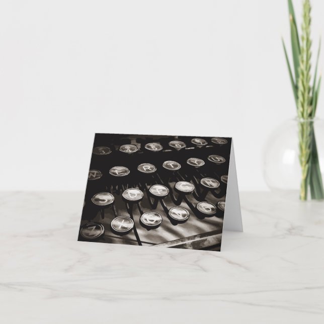 Gammal Anque Type Nycklar Black White Kort (Framsida)