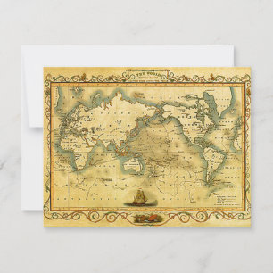 Gammal antik World Map