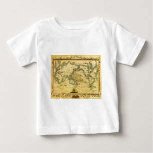 Gammal antik World Map T Shirt
