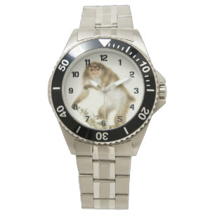 Gammal apa med körsbäret i höst armbandsur