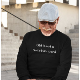 Gammal är ingen 4-brev Ord-vit text T Shirt