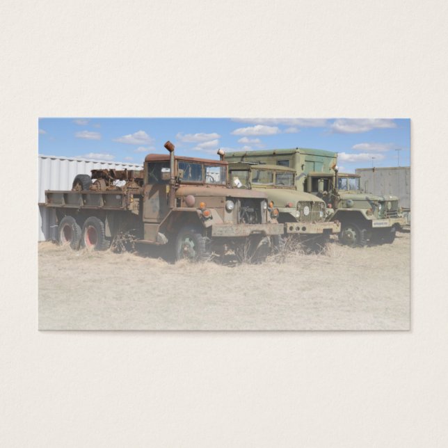 gammal armé fordon visitkort (Framsidan)