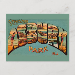 Gammal Asbury Park vykort