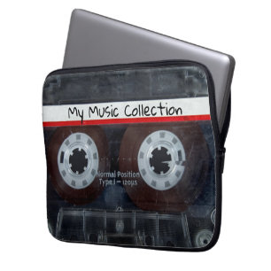 Gammal Audio-kassettband Laptop Fodral