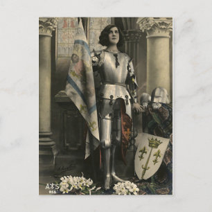 Gammal avbildning av Jeanne d'Arc Vykort