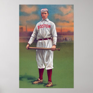 gammal baseball boston poster