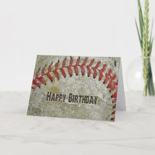 Gammal baseball-födelsedagskort kort
