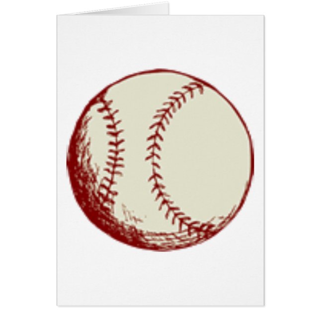 Gammal baseballdesign hälsningskort (Framsidan)
