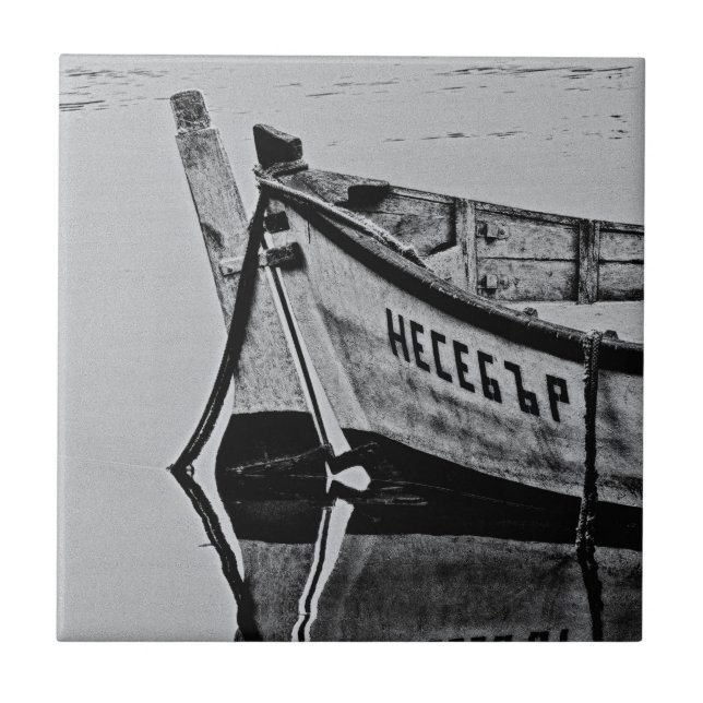 Gammal båt kakelplatta (Framsidan)