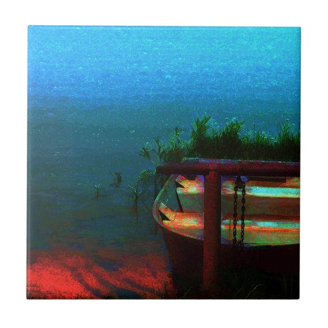 Gammal båt kakelplatta (Framsidan)