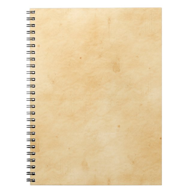 Gammal befläckt fläckig Look för Parchment Anteckningsbok Med Spiral (Framsidan)