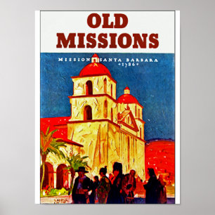Gammal beskickning~ Santa Barbara Poster